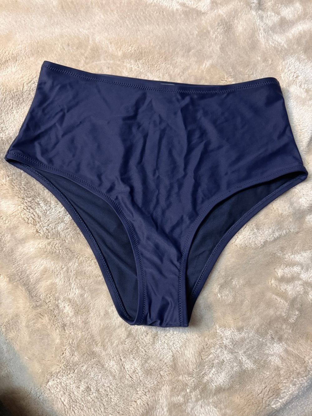 aerie High-Waist Bikini Bottoms - Navy Blue